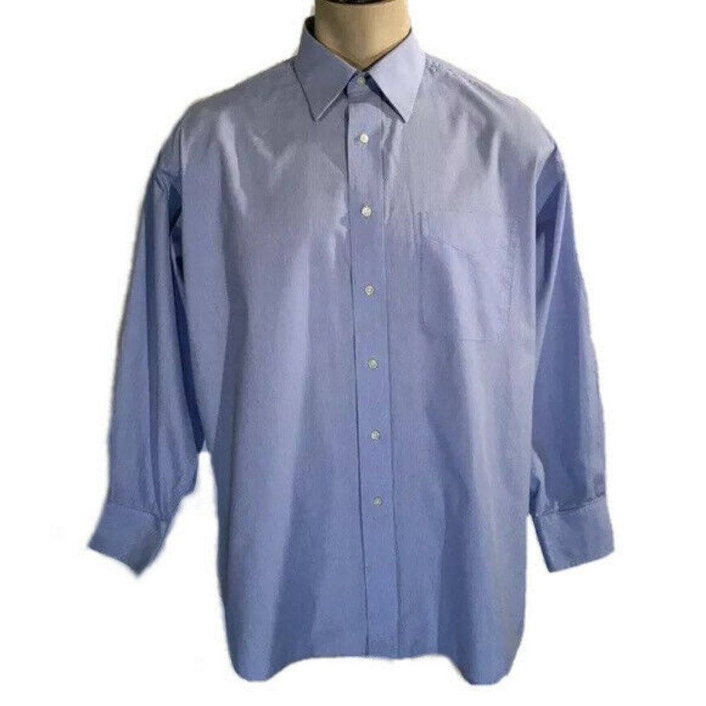 Tommy Hilfiger Blue Dress Shirt 16.5 32-33 Large